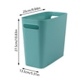 thumbnail image 2 of 2.4 Gallon Plastic Slim Wastebasket,Space-Saving Trash Can Storage Bin, For Bathroom Kitchen Office - 9.8" × 5.3" × 10.8"(Green), 2 of 3
