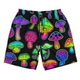 thumbnail image 5 of Wukai Bright Mushrooms Print Beach Trunks with Compression Liner Swimsuit Quick Dry Beach Sports Shorts with Pocket-Small, 5 of 8