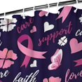 thumbnail image 3 of Pink Breast Cancer and Pioneer Flower Shower Curtain 36"x72" ,Bathroom Decorative Shower Curtains Set with 12 Hooks,Modern Waterproof Washable Shower Curtain, 3 of 6