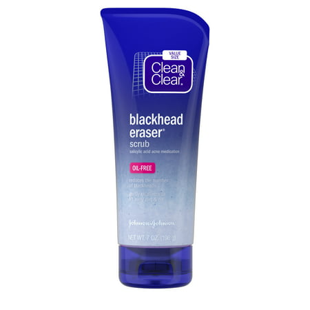 Clean & Clear Blackhead Eraser Facial Scrub with Salicylic Acid, 7 (Best Face Scrub For Dry Skin In India)