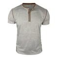 thumbnail image 4 of hotojiny Mens Henley Shirts Stylish Short Sleeve Casual Summer Basic T Shirts Classic Fit Button Vintage Lightweight Tee Tops, 4 of 6