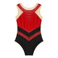 thumbnail image 4 of HULIJA Basiques d'Équipe pour Filles Justaucorps de Danse Ballet Classique Unitard Tenue de Gymnastique Rouge B 8, 4 of 6