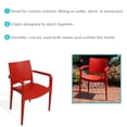 thumbnail image 2 of Sunnydaze Plastic All-Weather Commercial-Grade Landon Outdoor Patio Dining Arm Chair, Red, 4pk, 2 of 8