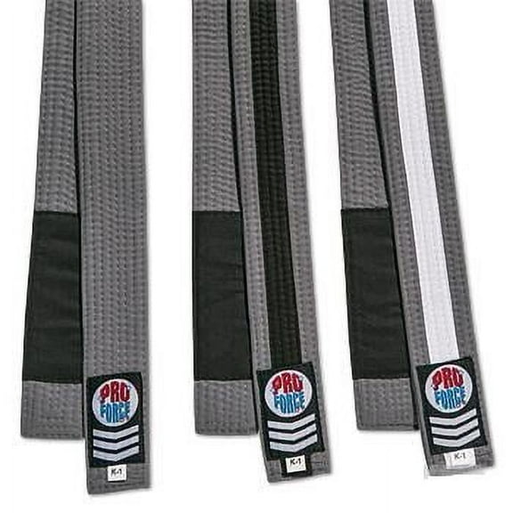 ProForce Kids Jiu Jitsu Belts Grey/Black K1 80"