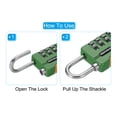 thumbnail image 5 of Uxcell 4 Digit Combination Lock Security Cable 1 Set Outdoor Padlock Lock Chain Green 6.5Ft, 5 of 7