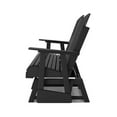 thumbnail image 5 of Benjara Sami 67 Inch Outdoor Adirondack Glider Loveseat, Dropdown Cupholders, Black-Color:BlackMaterial, 5 of 7