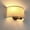 Linen, variant on Permo Indoor Bedside Hidden Night Wall Lamp Single 2-Lights Vintage Industrial Fixture with Semicircular Fabric Shade for Reading Bedroom Living Room Dining Room Hotel (White)