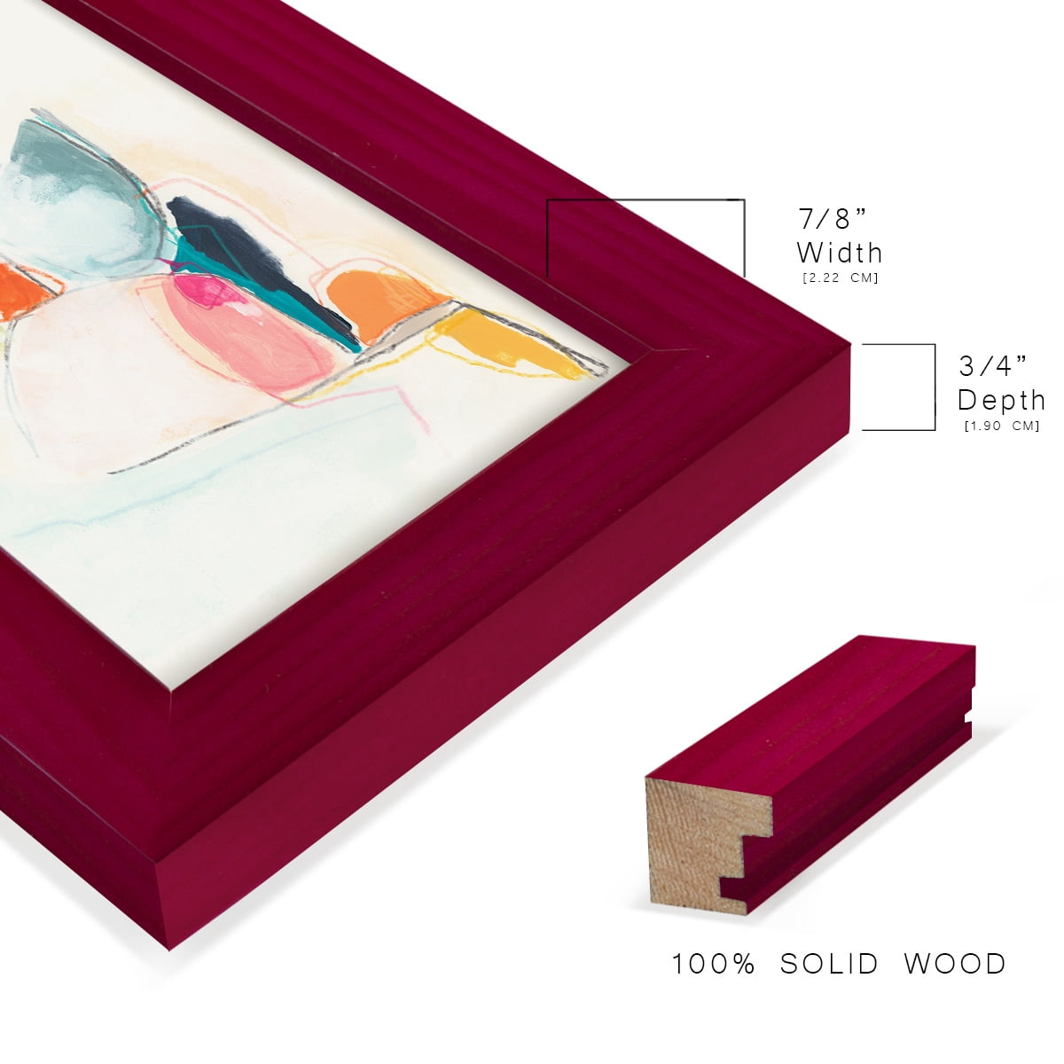 Factotum I -Framed Print w/glass-Cherry Red