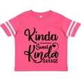 thumbnail image 3 of Inktastic Kinda Sweet, Kinda Savage Boys or Girls Toddler T-Shirt, 3 of 5