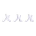 thumbnail image 2 of relayinert Soft Five Toe Socks Stretchable Cotton High Crew Socks Athletic Solid Socks White 3Set, 2 of 6