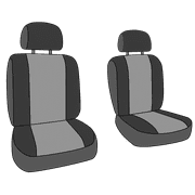 CalTrend Front Buckets NeoSupreme Seat Covers for 2014-2019 Toyota Corolla - TY512-34NN Hawaii Blue Insert with Black Trim