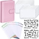 thumbnail image 1 of Carpeta A6, planificador de presupuesto, cubiertas de cuaderno, tamaño de carpeta, bolsillos de 6 agujeros, cremallera de plástico, sobre para ahorrar dinero Sincero Hogar, 1 of 5