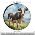 thumbnail image 2 of Watercolor Paintings Cow Heavy Duty Spare Tire Cover Animal Farm Bull Cow Vintage Waterproof Sun Protection for Camper Trailer Truck SUV Universal 15inch Camper Spare Tire Cover, 2 of 8