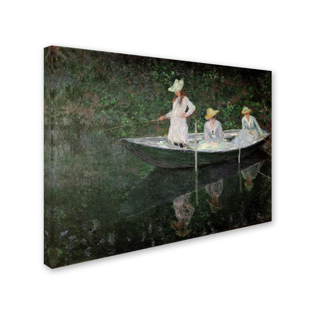 Trademark Fine Art "The Boat at Giverny" Canvas Art by Claude Monet