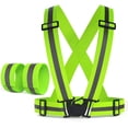 thumbnail image 1 of Chaleco reflectante, alta visibilidad para todo clima para correr, andar en bicicleta y más, unisex (1 chaleco, 2 brazaletes) Ormromra, 1 of 4