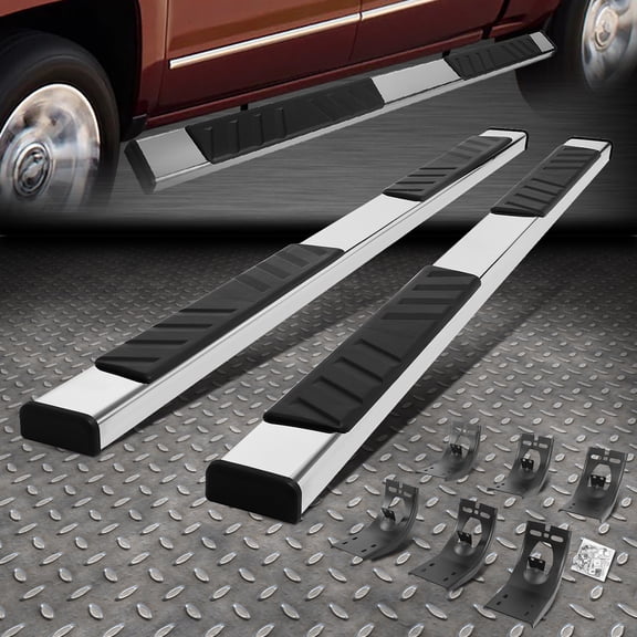 Nuvision for 09-24 Dodge Ram Extended/Quad Cab 5" Stainless Flat Step Bar Running Board