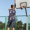 thumbnail image 5 of Naloa Floral Rabbit Basketball Jersey Reversible Men's Mesh Athletic Sports Shirts Training Practice S-4XLMedium, 5 of 6