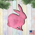 thumbnail image 3 of Designocracy Set of 2 Pink Bunny Easter Wood Ornaments Pair G. DeBrekht, 3 of 4