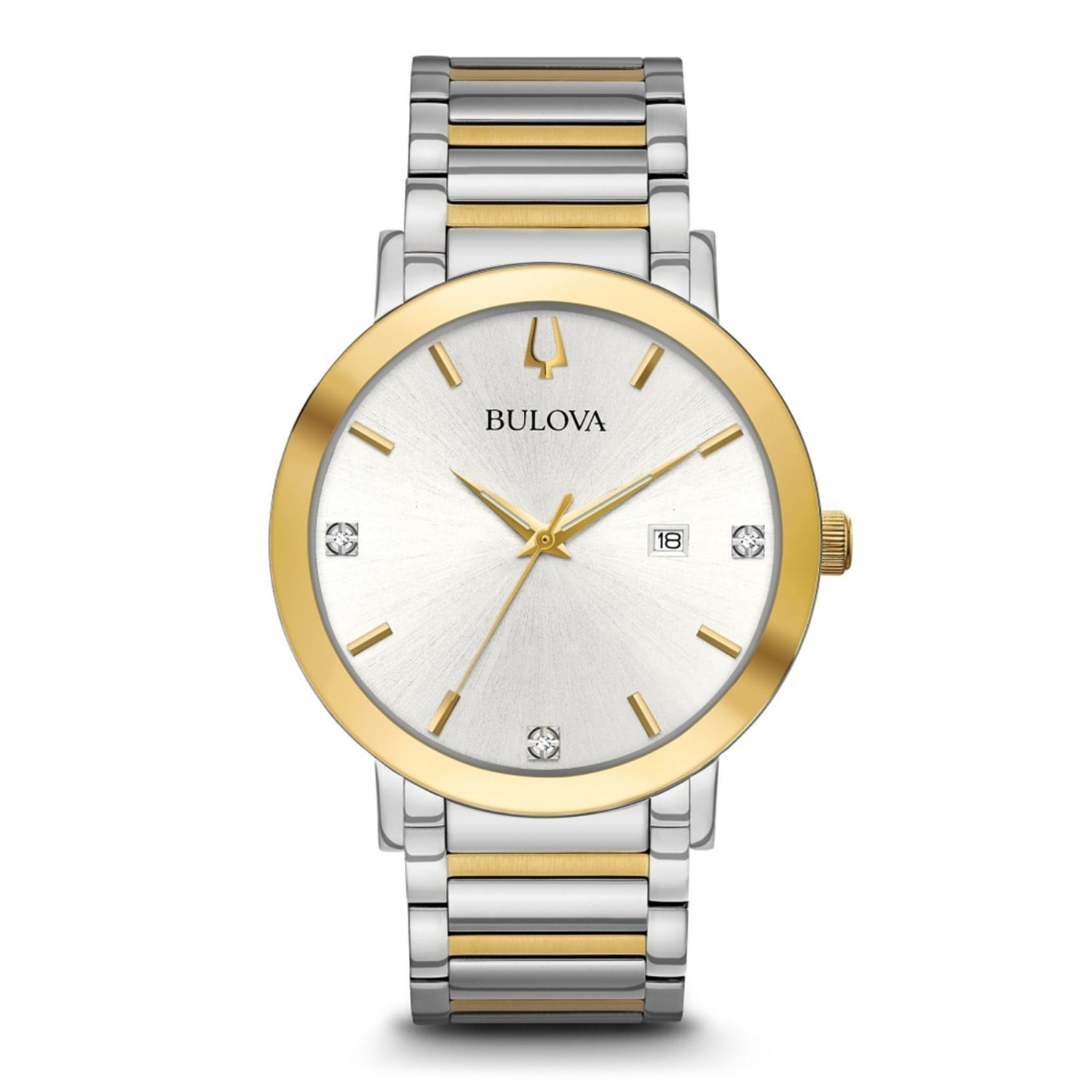Bulova Men's Futuro Two-Tone Diamond Watch 98D151 - Walmart.com