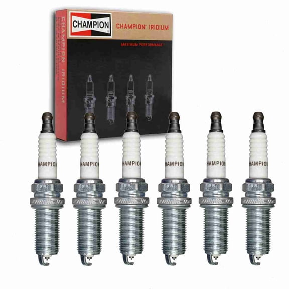 6 pc Champion 9006 Iridium Spark Plugs for 22401 AA630 4516 90919-01247 DILFR5C11 FGR8MQI FK20HR11 IKH20 ILFR6T11 LFR5AIX11 REC10WYPB4 SK20HR11 Ignition Wire Secondary