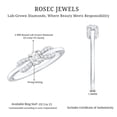 thumbnail image 5 of Rosec Jewels Lab Grown Diamond Promise Engagement Ring - EF-VS Quality - Ready to Gift, 925 Sterling Silver, US 4.00, 5 of 8