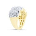 thumbnail image 5 of 1.18 CT Round Cut Simulated White Diamond Art Deco Wedding Ring 14K Yellow Gold Plated 925 Sterling Silver (Color: White, Clarity: VVS1-VVS2, 1.18 Cttw) -10, 5 of 8