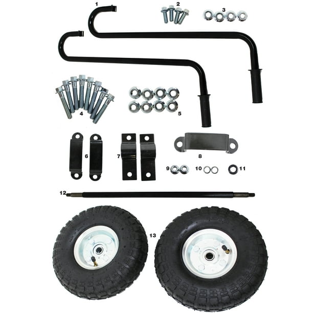 Universal Wheel Kit for any round tube roll cage frame power equipment ...