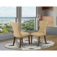 thumbnail image 4 of East West Furniture 3 Pc Dining Room Table Set  Contains a Round Table and 2 Parson Chairs, 4 of 7