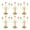 Gold-3 Arm-6pcs, variant on Candelabra Black Candle Holders: 3 Arm Candlestick Holder 11.8" Gothic Home Decor For Party Table Centrepiece Mantelmas Set Of 2