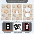 thumbnail image 3 of Yayeee Blank Wall Plate Cover 1-Gang 4.5"x2.7" Home Unused Decorative Outlet, Beige Seashell, 3 of 7
