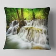 thumbnail image 2 of Designart Level Five of Erawan Waterfall - Landscape Printed Throw Pillow - 18x18, 2 of 5