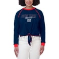 thumbnail image 4 of Women's WEAR by Erin Andrews Royal New York Giants Tie-Front Long Sleeve T-Shirt, 4 of 4