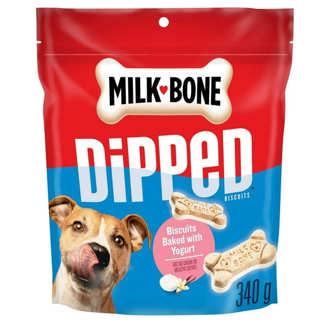MILK-BONE DIPPED GÂTERIES POUR CHIENS VANILLE ET YOGOURT