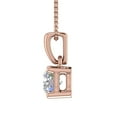 thumbnail image 2 of 1/2 Carat 4-Prong Set Diamond Solitaire Pendant Necklace in 14K Rose Gold (Silver Chain Included) - IGI Certified, 2 of 3