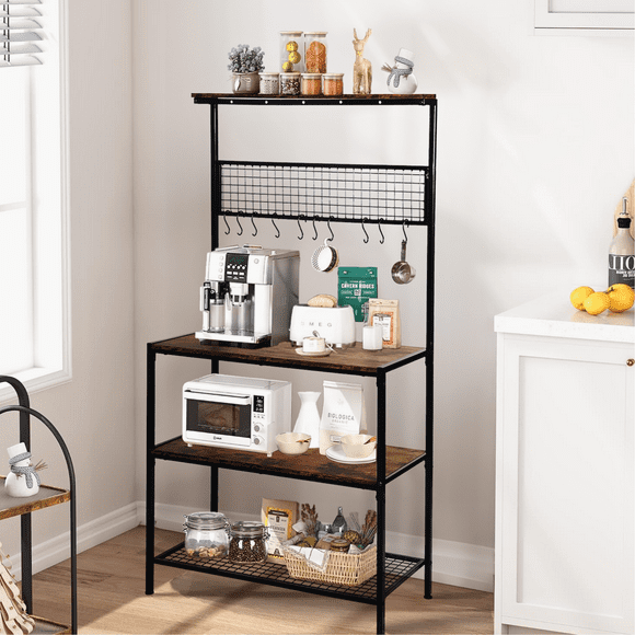 Mueble de cocina con almacenamiento de 3 capas Gabinet organizador de almacenamiento, Marrón FurnitureR hogar