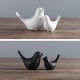 thumbnail image 4 of Toystoory 2 unids/set exquisito moderno minimalista escandinavo adornos de pájaros de cerámica estilo único cerámica Decoración del hogar blanco, 4 of 6