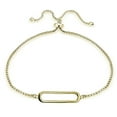 thumbnail image 1 of Gold Tone over Sterling Silver Bar Polished Adjustable Bracelet, 1 of 2