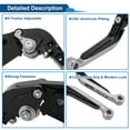thumbnail image 4 of Short Long Brake Clutch Levers for Kawasaki ZX7R/ZX7RR 1989-2003 Adjustable Motorcycle Handlebar Brake Lever Aluminum Alloy Black Handle Titanium End, 4 of 6