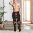 thumbnail image 2 of Kdxio Wonderful Time Christmas Pattern Men's Pajama Pants, Elastic Waist with Drawstring and Pockets, Comfortable Loungewear-X-Large, 2 of 6
