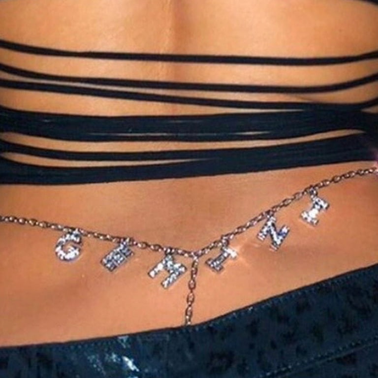 Women Sexy Rhinestone Capricorn Constellations Waist Body Chain