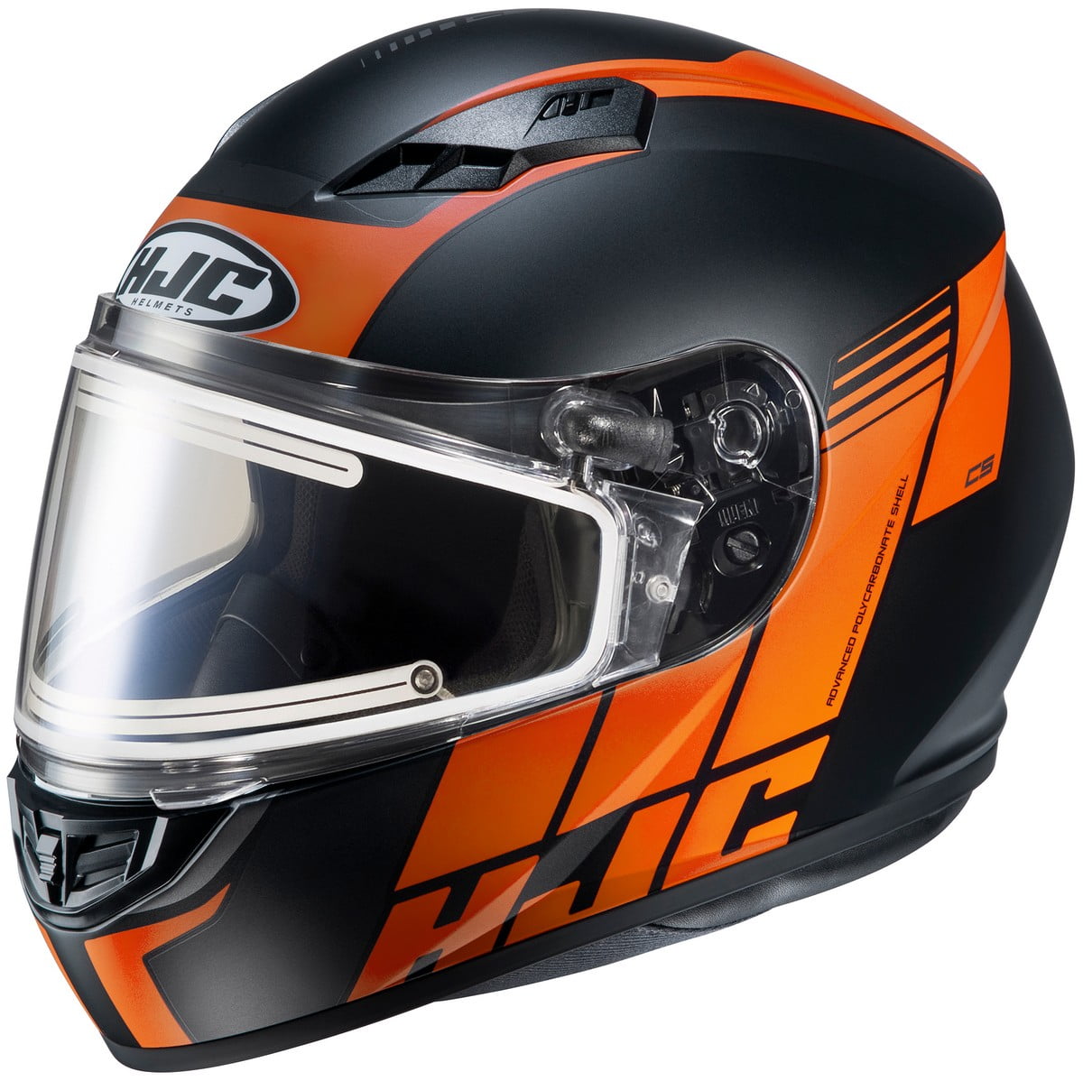 HJC CSR3 Mylo Snow Helmet w/Electric Heated Shield Orange SM