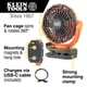 thumbnail image 2 of Ventilador Klein Tools PJSFM1 inalámbrico recargable con USB-C, 2 of 9