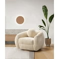 thumbnail image 2 of Manhattan Comfort Tribeca Accent Chair with Solid Wood Frame in Cream, 2 of 9