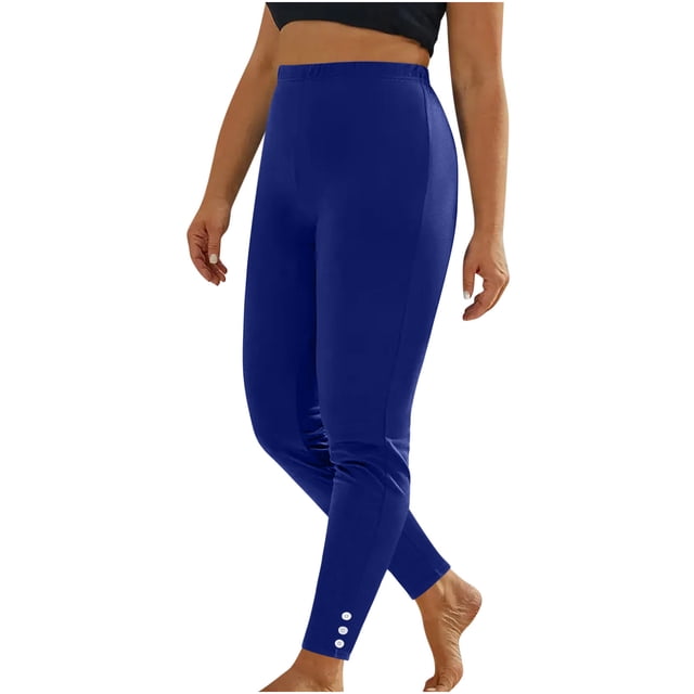 Plebaso Leggings pour Femmes Décontractés Taille Haute Pantalons de Yoga Extensibles Unis Pantalons Bas pour Femmes