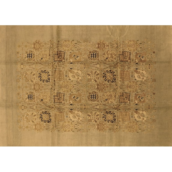 Ahgly Company Indoor Rectangle Oriental Brown Industrial Area Rugs, 2' x 3'