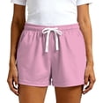thumbnail image 3 of Women's Gym Workout Athletic Shorts Summer Lightweight Quick Drying Running Shorts with Pockets by Yigetop Pink L, 3 of 7