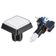 thumbnail image 2 of Botón de presión cuadrado Uxcell de 50x50 12V con LED y microinterruptor blanco, 2 of 5