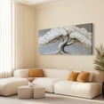 thumbnail image 4 of Large White Trees of Life Canvas Wall Art, Creative Trees Decor Painting Canvas Print for Living Room, Bedroom, Office Decorations, Gifts for Men, 4 of 7