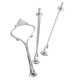 thumbnail image 2 of Multi tiers Cake Tray Stand Handle Fruit Plate Hardware Fitting Holder(3-tiers Crown Silver), 2 of 4