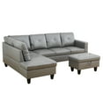 thumbnail image 5 of Sectional Couch, L Shaped Couch with Storage Ottoman, Leather Sofas for Living Room Apartment, Modern 3 Piece Sofa Set, Left Chaise, Dark Grey, 5 of 5